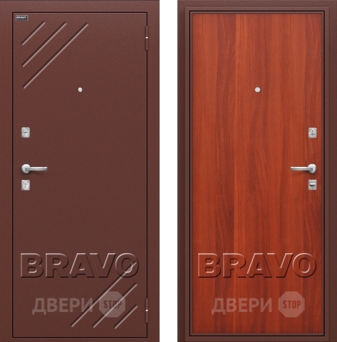 Входная металлическая Дверь Bravo Оптим Стандарт Итальянский Орех в Истра