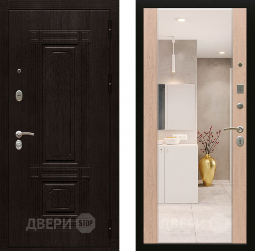 Входная металлическая Дверь Райтвер Мадрид с зеркалом в Истра