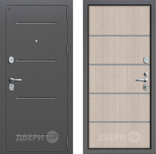 Входная металлическая Дверь Groff Т2-204 Cappuccino Crosscut в Истра