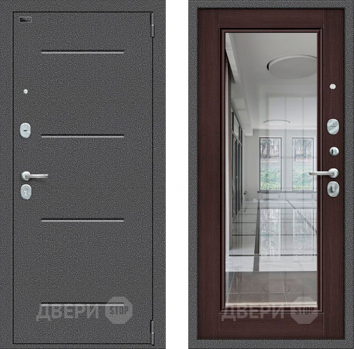 Дверь Bravo Porta S-2 104/П61 с зеркалом венге в Истра