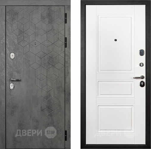 Входная металлическая Райтвер Бетон 1501 Белый матовый  в Истра