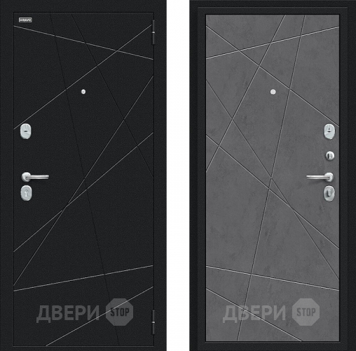 Дверь Bravo Граффити-5 Букле черное/Slate Art в Истра