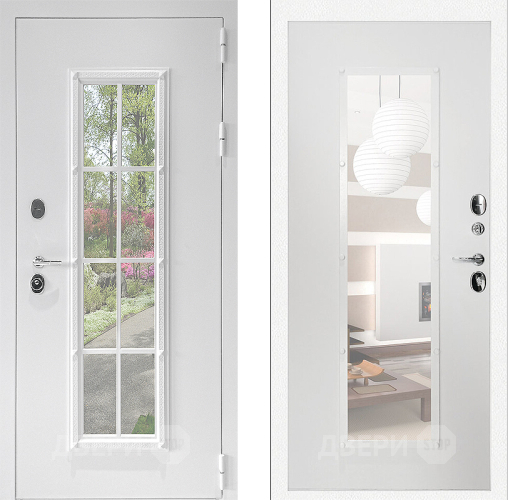 Входная металлическая Дверь Дверной Континент Тичино Белая в Истра