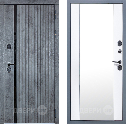 Входная металлическая Дверь Сударь МХ-46 Бетон Зеркало в Истра