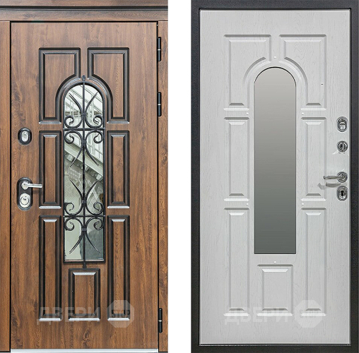 Входная металлическая Дверь Сударь МХ-32 Винорит Альберо Браш с Ковкой и окном в Истра