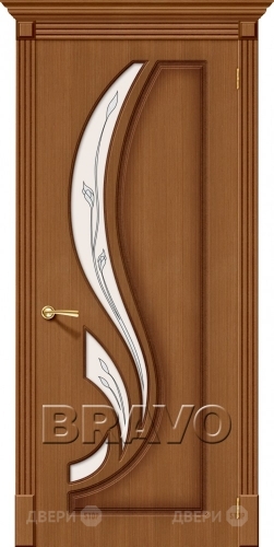 Межкомнатная дверь со стеклом Лилия (Орех) в Истра