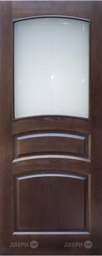 Межкомнатная дверь 16-ПО темный лак в Истра