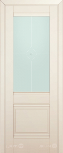 Межкомнатная дверь ProfilDoors 2U магнолия-сатинат (матовое) в Истра