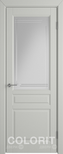 Межкомнатная дверь К2 ПО светло-серая эмаль в Истра