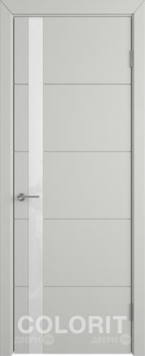 Межкомнатная дверь К4 ПО светло-серая эмаль в Истра