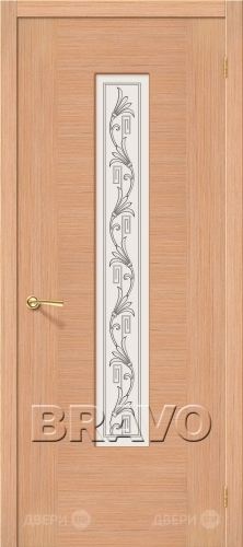 Межкомнатная дверь со стеклом Рондо (Дуб) в Истра