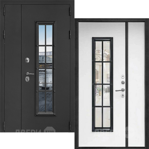 Входная металлическая Дверь Дверной Континент Тичино Двустворчатая Серая в Истра