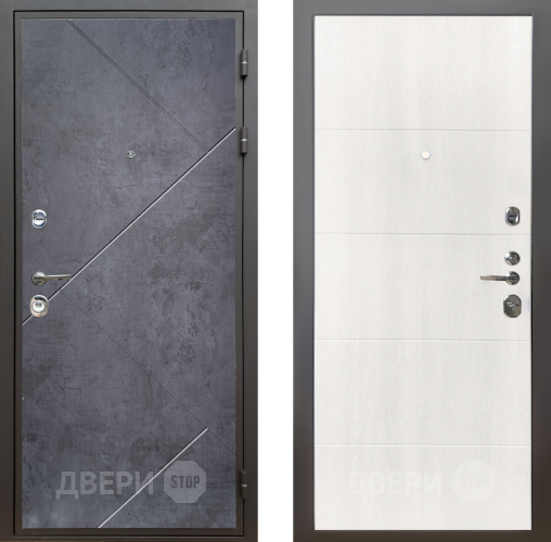 Входная металлическая Дверь Шелтер (SHELTER) Комфорт Бетон урбан индиго 7 Дуб филадельфия крем в Истра