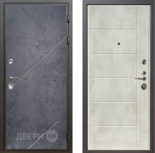 Входная металлическая Дверь Шелтер (SHELTER) Комфорт Бетон урбан индиго 11 Бетон крем в Истра