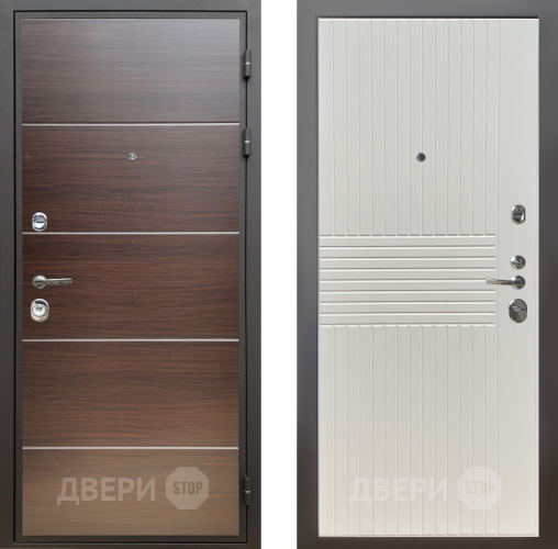 Входная металлическая Дверь Шелтер (SHELTER) Комфорт Венге структурный горизонт 10 Силк Сноу в Истра