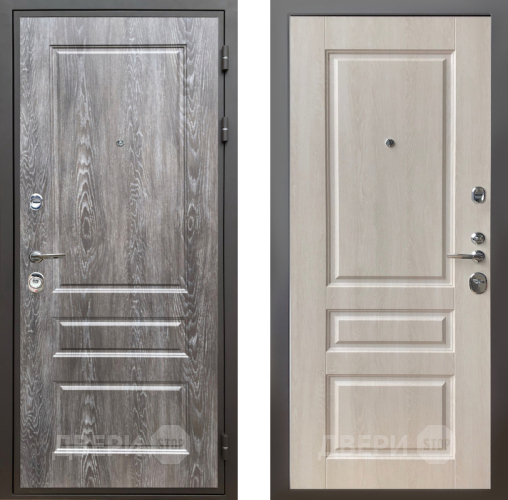 Входная металлическая Дверь Шелтер (SHELTER) Комфорт Дуб шале серебро 3 Дуб филадельфия крем в Истра