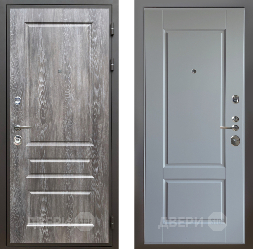 Входная металлическая Дверь Шелтер (SHELTER) Комфорт Дуб шале серебро 6 Силк Маус в Истра