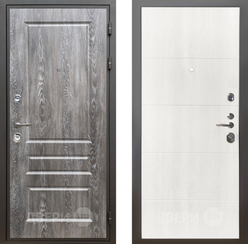 Входная металлическая Дверь Шелтер (SHELTER) Комфорт Дуб шале серебро 7 Дуб филадельфия крем в Истра