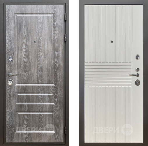 Входная металлическая Дверь Шелтер (SHELTER) Комфорт Дуб шале серебро 10 Силк Сноу в Истра