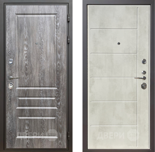 Входная металлическая Дверь Шелтер (SHELTER) Комфорт Дуб шале серебро 11 Бетон крем в Истра