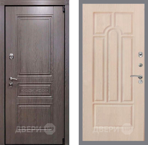 Входная металлическая Дверь Рекс (REX) Пренмиум-S FL-58 Беленый дуб в Истра