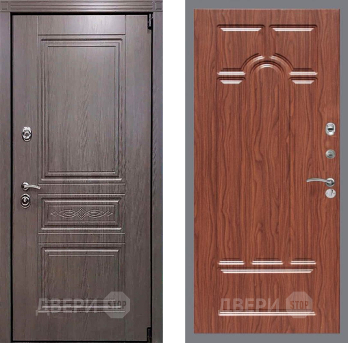 Входная металлическая Дверь Рекс (REX) Пренмиум-S FL-58 орех тисненый в Истра