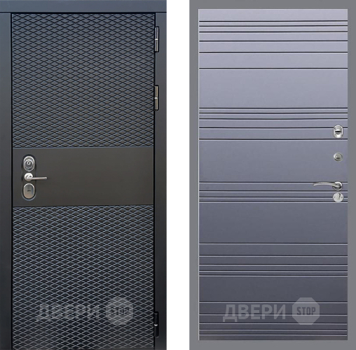 Входная металлическая Дверь Стоп БЛЭК CISA Лайн Силк титан в Истра