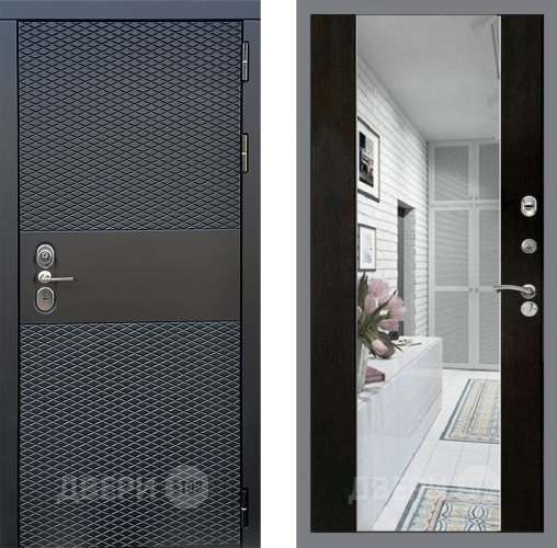 Входная металлическая Дверь Стоп БЛЭК CISA Зеркало СБ-16 Венге в Истра