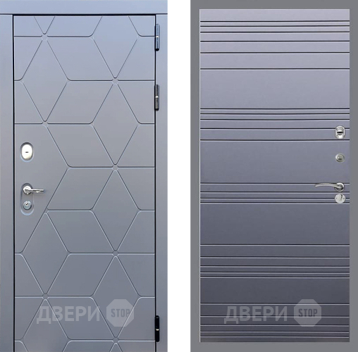 Входная металлическая Дверь Стоп КОСМО Лайн Силк титан в Истра