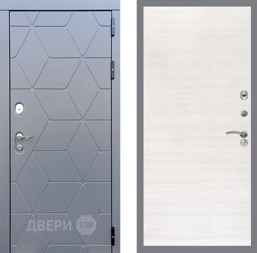 Входная металлическая Дверь Стоп КОСМО Гладкая Акация светлая в Истра