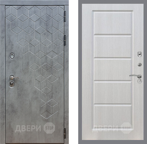 Входная металлическая Дверь Стоп БЕТОН ФЛ-39 Лиственница беж в Истра