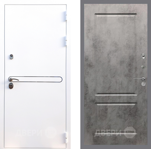 Входная металлическая Дверь Стоп Лайн Вайт ФЛ-117 Бетон темный в Истра