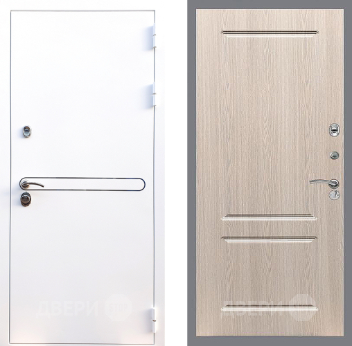 Входная металлическая Дверь Стоп Лайн Вайт ФЛ-117 Беленый дуб в Истра