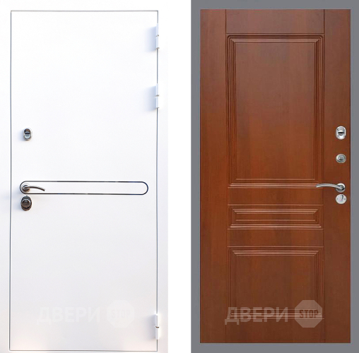 Входная металлическая Дверь Стоп Лайн Вайт ФЛ-243 Итальянский орех в Истра