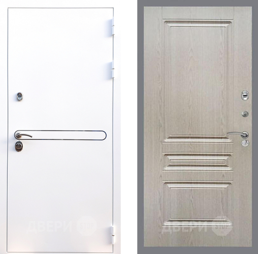 Входная металлическая Дверь Стоп Лайн Вайт ФЛ-243 Беленый дуб в Истра