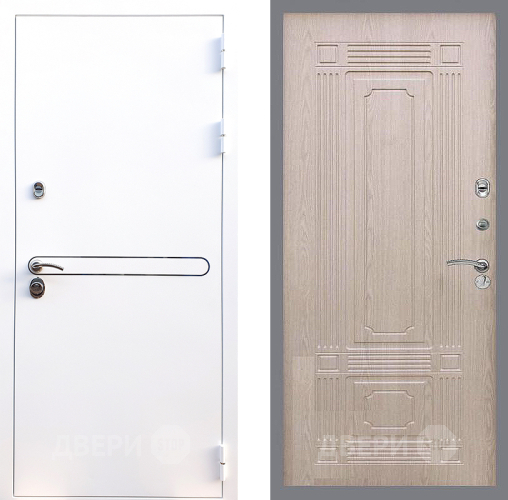 Входная металлическая Дверь Стоп Лайн Вайт ФЛ-2 Беленый дуб в Истра