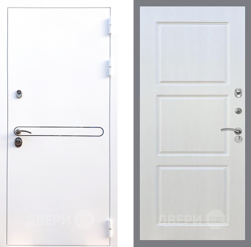 Входная металлическая Дверь Стоп Лайн Вайт ФЛ-3 Лиственница беж в Истра