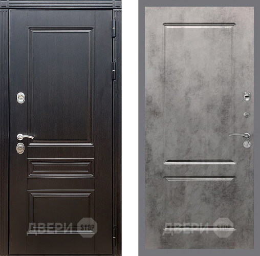 Входная металлическая Дверь Стоп МЕГАПОЛИС ФЛ-117 Бетон темный в Истра