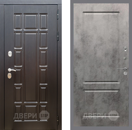 Входная металлическая Дверь Стоп НЬЮ ЙОРК ФЛ-117 Бетон темный в Истра
