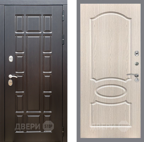 Входная металлическая Дверь Стоп НЬЮ ЙОРК ФЛ-128 Беленый дуб в Истра