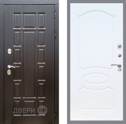 Входная металлическая Дверь Стоп НЬЮ ЙОРК ФЛ-128 Белый ясень в Истра