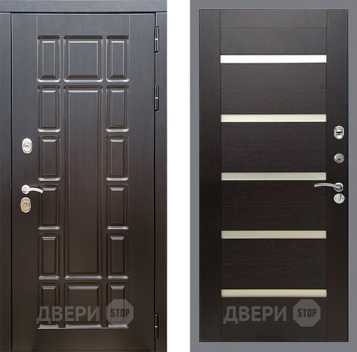 Входная металлическая Дверь Стоп НЬЮ ЙОРК СБ-14 венге поперечный в Истра