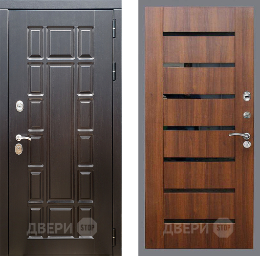 Входная металлическая Дверь Стоп НЬЮ ЙОРК СБ-14 Орех бренди в Истра