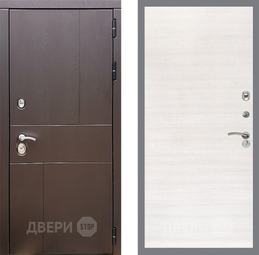 Входная металлическая Дверь Стоп УРБАН Гладкая Акация светлая в Истра