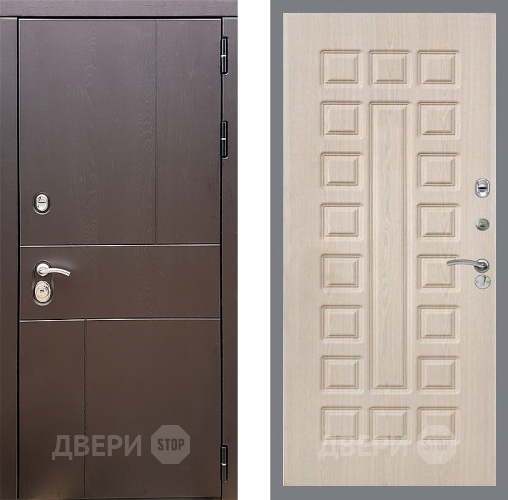 Входная металлическая Дверь Стоп УРБАН ФЛ-183 Беленый дуб в Истра