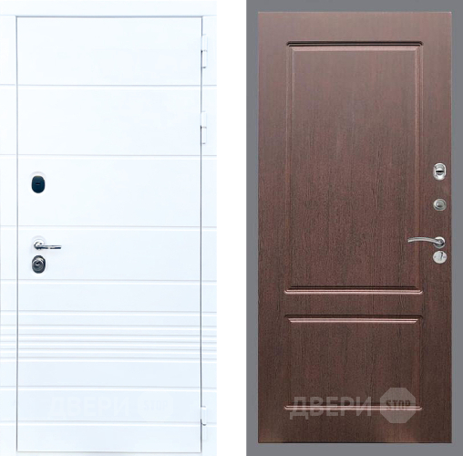 Входная металлическая Дверь Стоп ТРЕНДО ФЛ-117 Орех премиум в Истра