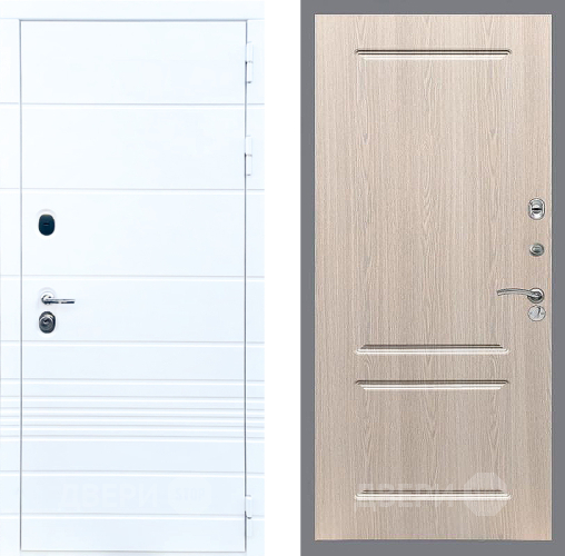 Входная металлическая Дверь Стоп ТРЕНДО ФЛ-117 Беленый дуб в Истра