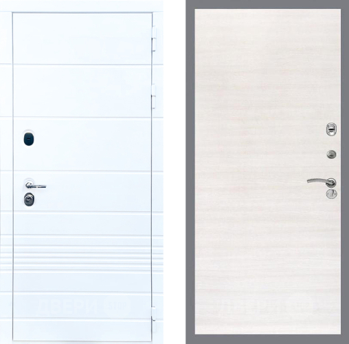 Входная металлическая Дверь Стоп ТРЕНДО Гладкая Акация светлая в Истра
