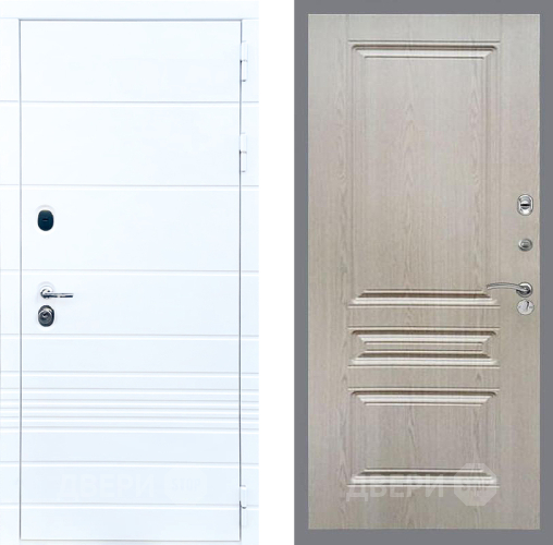 Входная металлическая Дверь Стоп ТРЕНДО ФЛ-243 Беленый дуб в Истра