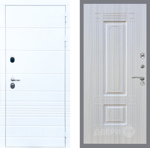 Входная металлическая Дверь Стоп ТРЕНДО ФЛ-2 Сандал белый в Истра